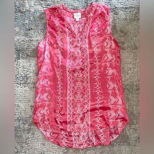 St John’s Bay Pink Patterned Tank Top
